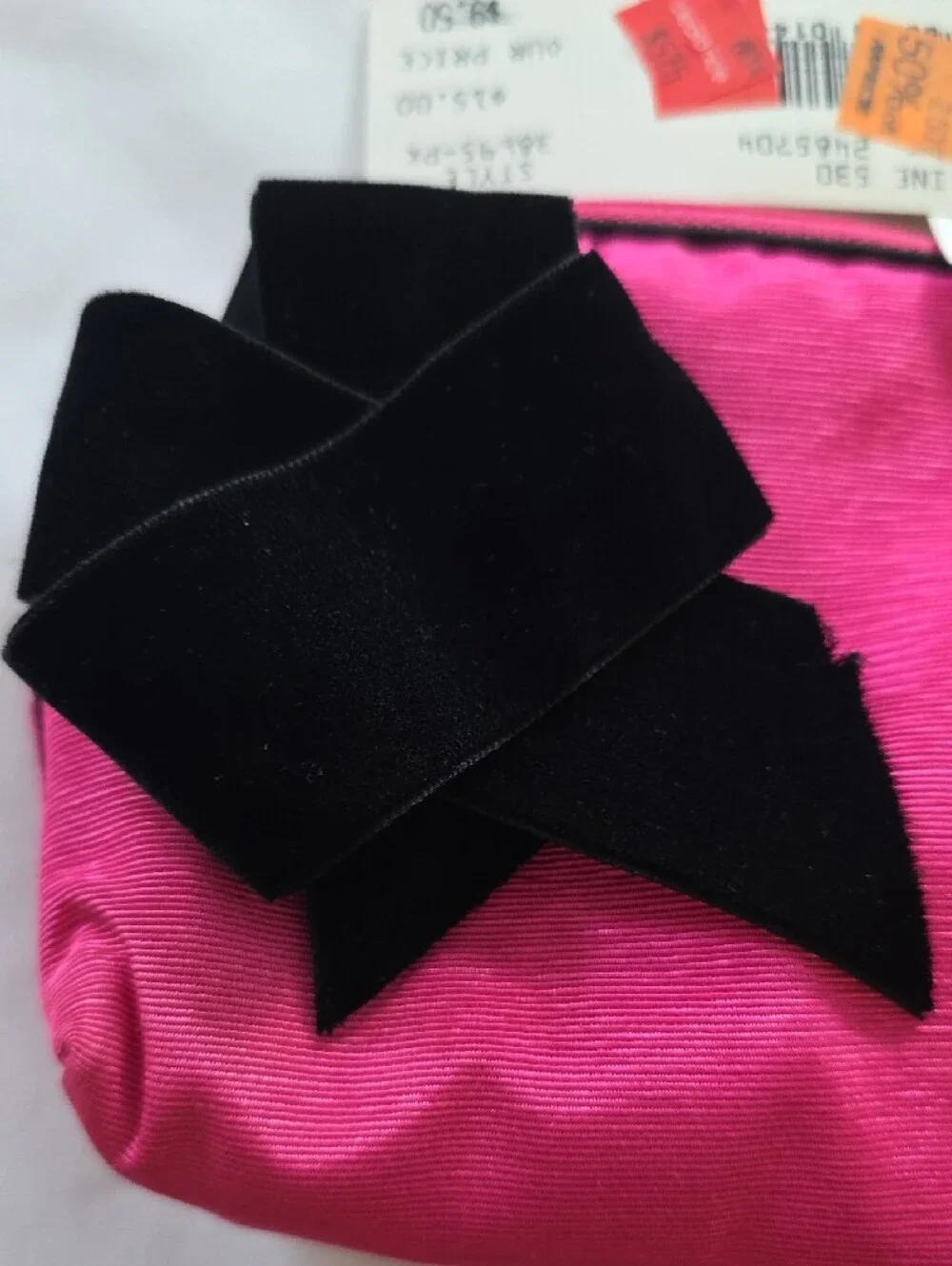 Vintage Rare 80s Authentic Christian Dior Hot Pink Bow & Tassel Lined Bag New